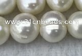 FWP100 15 inches 9mm - 10mm potato white freshwater pearl strands