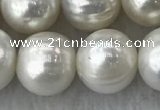 FWP115 15 inches 10mm - 11mm potato grey freshwater pearl strands