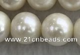 FWP116 15 inches 10mm - 11mm potato white freshwater pearl strands