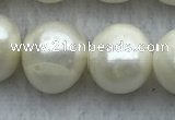 FWP124 15 inches 11mm - 12mm potato white freshwater pearl strands