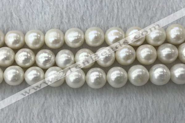 FWP126 15 inches 11mm - 12mm potato white freshwater pearl strands