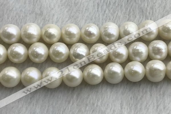 FWP127 15 inches 11mm - 12mm potato white freshwater pearl strands