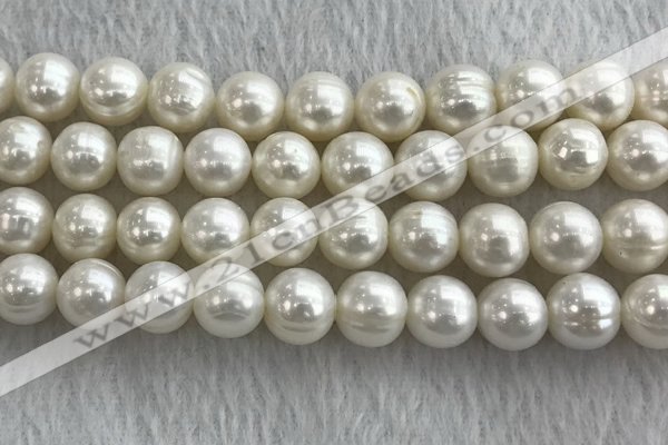 FWP129 15 inches 10mm - 11mm potato white freshwater pearl strands