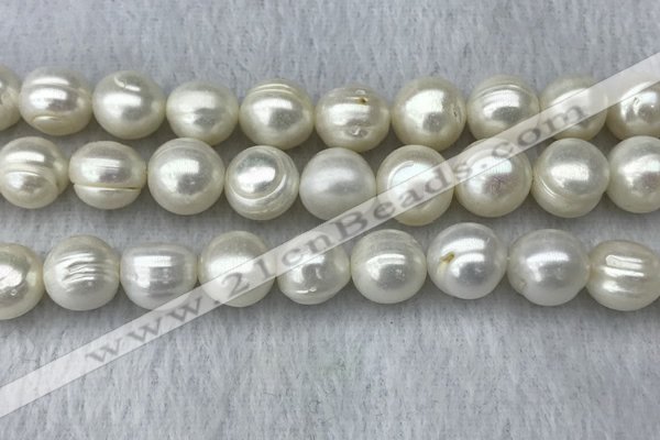 FWP131 15 inches 12mm - 13mm potato white freshwater pearl strands