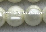 FWP134 15 inches 12mm - 13mm potato white freshwater pearl strands