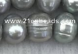 FWP139 15 inches 8mm - 9mm potato grey freshwater pearl strands