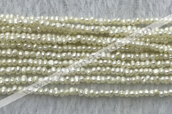 FWP14 14.5 inches 1.8mm potato white freshwater pearl strands