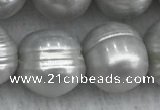 FWP140 15 inches 10mm - 11mm potato grey freshwater pearl strands