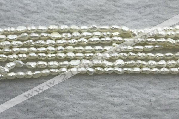 FWP150 14.5 inches 1.8mm - 2mm rice white freshwater pearl strands