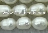 FWP174 14.5 inches 5mm - 6mm rice white freshwater pearl strands