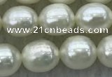 FWP178 15 inches 6mm - 7mm rice white freshwater pearl strands