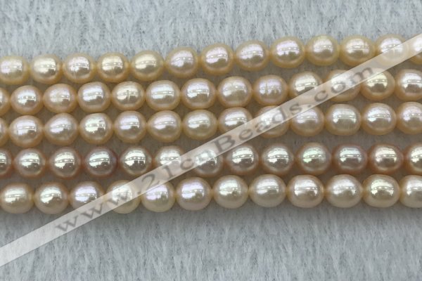 FWP180 15 inches 6mm - 7mm rice light purple freshwater pearl strands