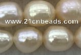FWP196 15 inches 7mm - 8mm rice pink freshwater pearl strands
