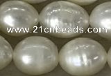 FWP200 15 inches 8mm - 9mm rice white freshwater pearl strands