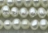 FWP23 14.5 inches 3.2mm - 3.6mm potato white freshwater pearl strands