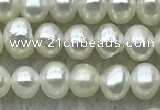 FWP23 14.5 inches 3.2mm - 3.6mm potato white freshwater pearl strands