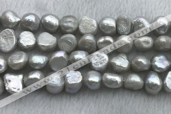 FWP256 15 inches 11mm - 12mm baroque grey freshwater pearl strands