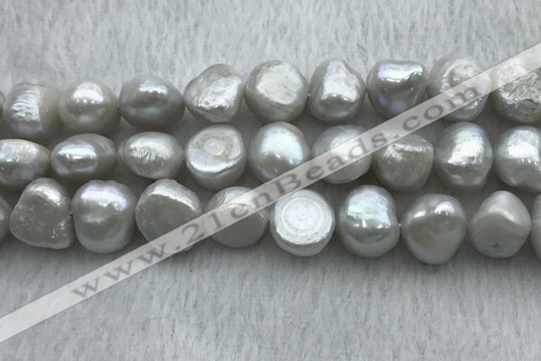 FWP262 15 inches 11mm - 12mm baroque grey freshwater pearl strands