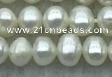 FWP27 14.5 inches 4mm - 4.5mm potato white freshwater pearl strands