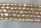 FWP275 15 inches 6mm - 7mm baroque pink freshwater pearl strands