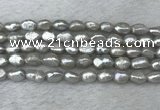 FWP276 15 inches 6mm - 7mm baroque grey freshwater pearl strands