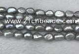 FWP287 15 inches 9mm - 10mm baroque grey freshwater pearl strands