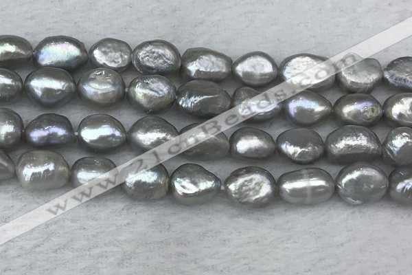 FWP287 15 inches 9mm - 10mm baroque grey freshwater pearl strands