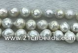 FWP360 15 inches 11mm - 12mm baroque freshwater nucleated pearl beads