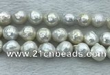 FWP360 15 inches 11mm - 12mm baroque freshwater nucleated pearl beads