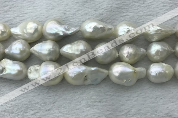 FWP365 15 inches 20mm - 22mm baroque freshwater nucleated pearl beads