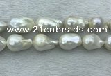 FWP366 15 inches 16mm - 18mm baroque freshwater nucleated pearl beads