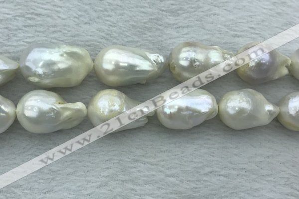 FWP366 15 inches 16mm - 18mm baroque freshwater nucleated pearl beads