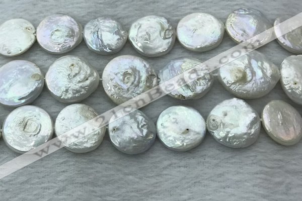 FWP381 15 inches 18mm - 20mm coin freshwater pearl beads