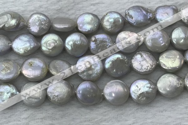 FWP390 15 inches 11mm - 12mm coin freshwater pearl beads