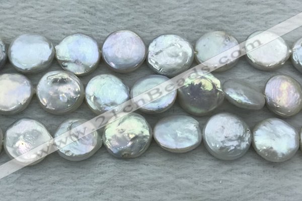 FWP393 15 inches 14mm - 16mm coin freshwater pearl beads