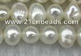 FWP40 14.5 inches 4mm - 5mm potato white freshwater pearl strands