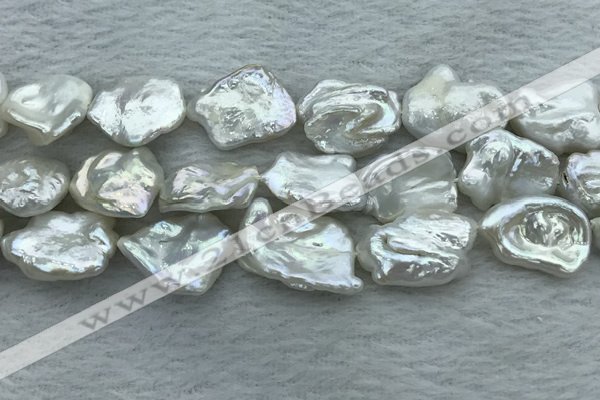 FWP404 15 inches 13mm - 15mm keshi freshwater pearl beads