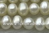 FWP41 14.5 inches 4mm - 5mm potato white freshwater pearl strands