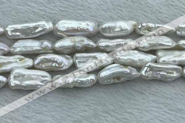 FWP411 15 inches 10*22mm - 11*25mm biwa freshwater pearl beads