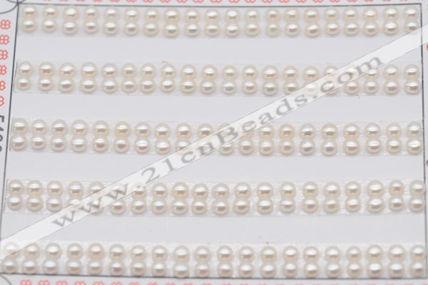 FWP450 half-drilled 3-3.5mm bread freshwater pearl beads