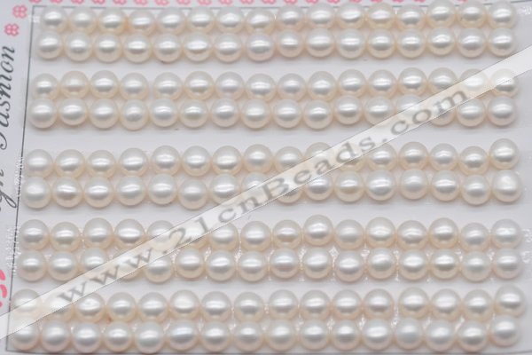 FWP454 half-drilled 5-5.5mm bread freshwater pearl beads