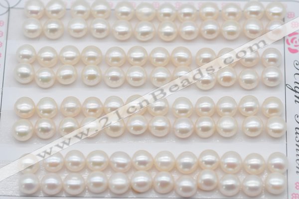 FWP457 half-drilled 6.5-7mm bread freshwater pearl beads
