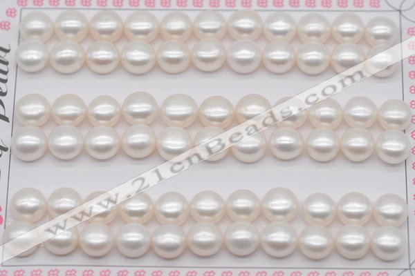 FWP459 half-drilled 7.5-8mm bread freshwater pearl beads