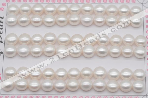 FWP460 half-drilled 8-8.5mm bread freshwater pearl beads