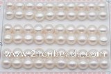 FWP462 half-drilled 9-9.5mm bread freshwater pearl beads