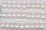 FWP463 half-drilled 9.5-10mm bread freshwater pearl beads