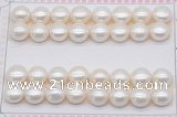 FWP465 half-drilled 10.5-11mm bread freshwater pearl beads