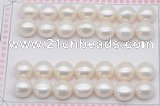 FWP467 half-drilled 11.5-12mm bread freshwater pearl beads