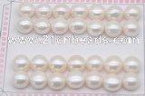 FWP467 half-drilled 11.5-12mm bread freshwater pearl beads