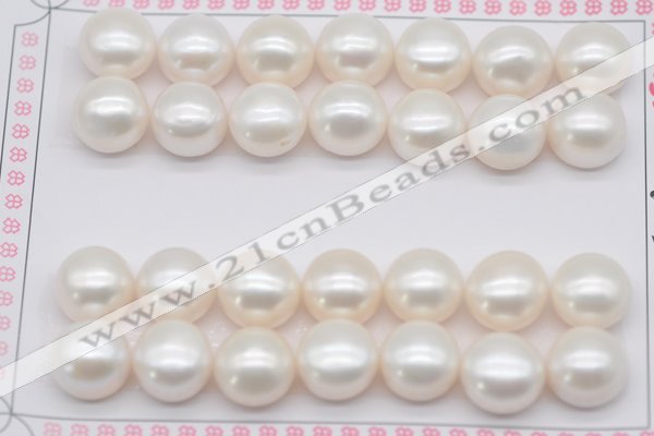 FWP467 half-drilled 11.5-12mm bread freshwater pearl beads